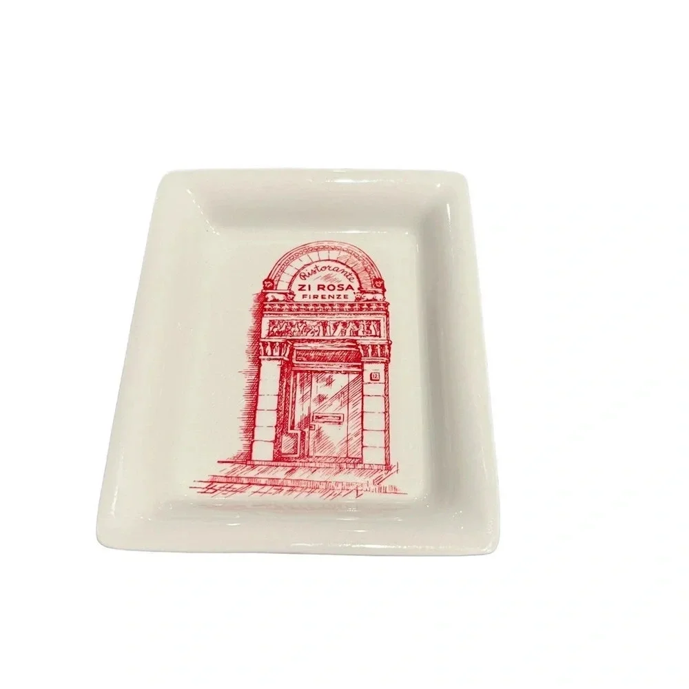 Vintage Zi Rosa Restaurant Trinket Dish Tip Tray Italy